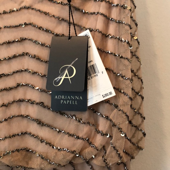 NWT | Adrianna Papell Art Deco Blouson Gown - Picture 7 of 10